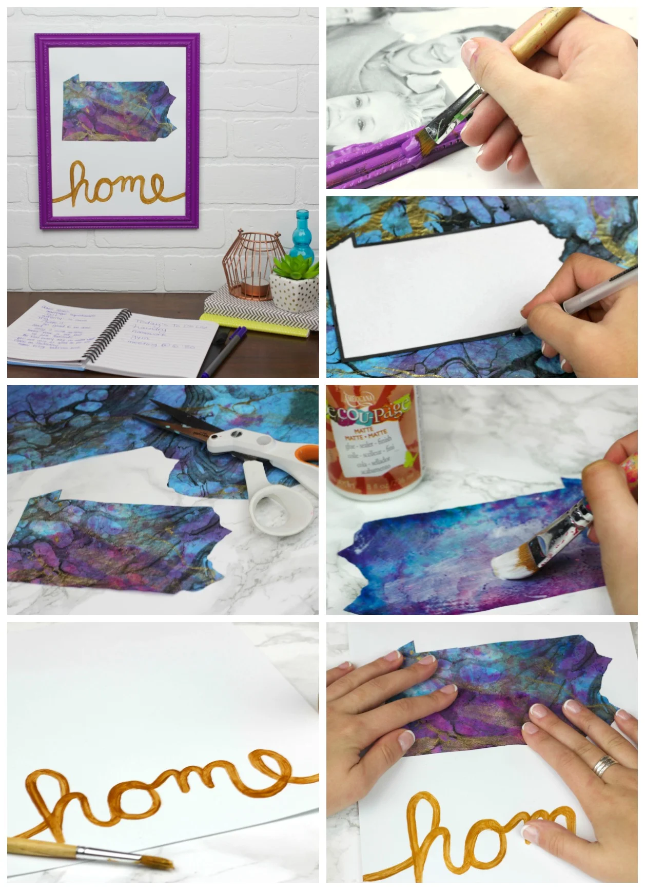 DIY Dorm Decor: Home State Canvas Art