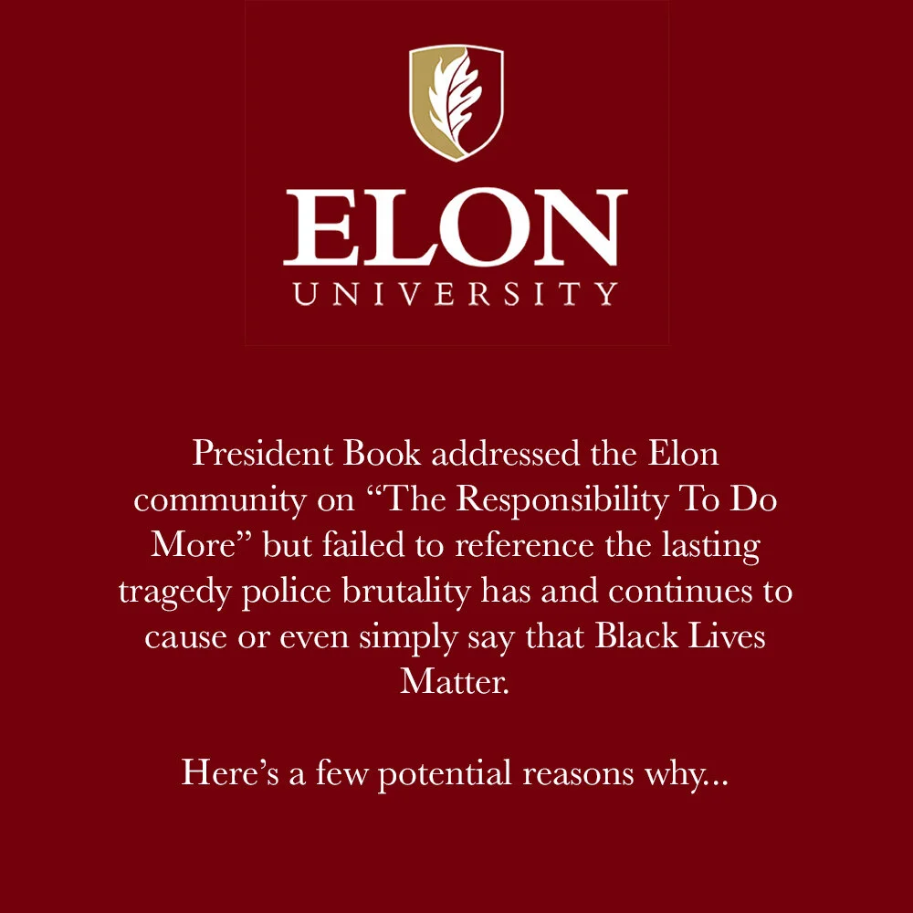 Why Didn’t Elon President Connie Book Simply and Clearly State ‘Black Lives Matter’?