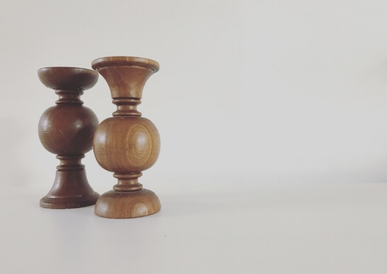 Wooden Candlesticks