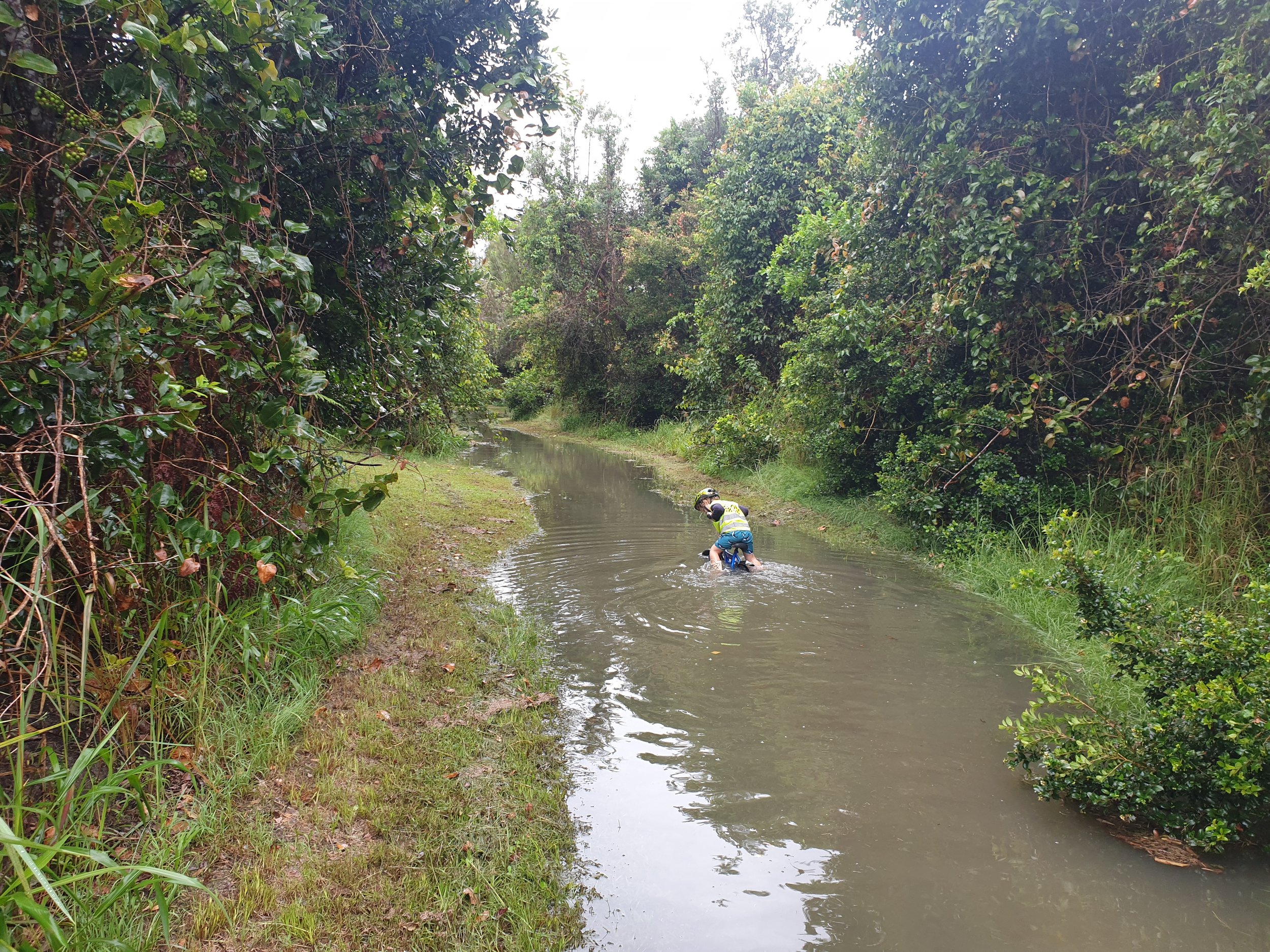 Extreme puddle riding...