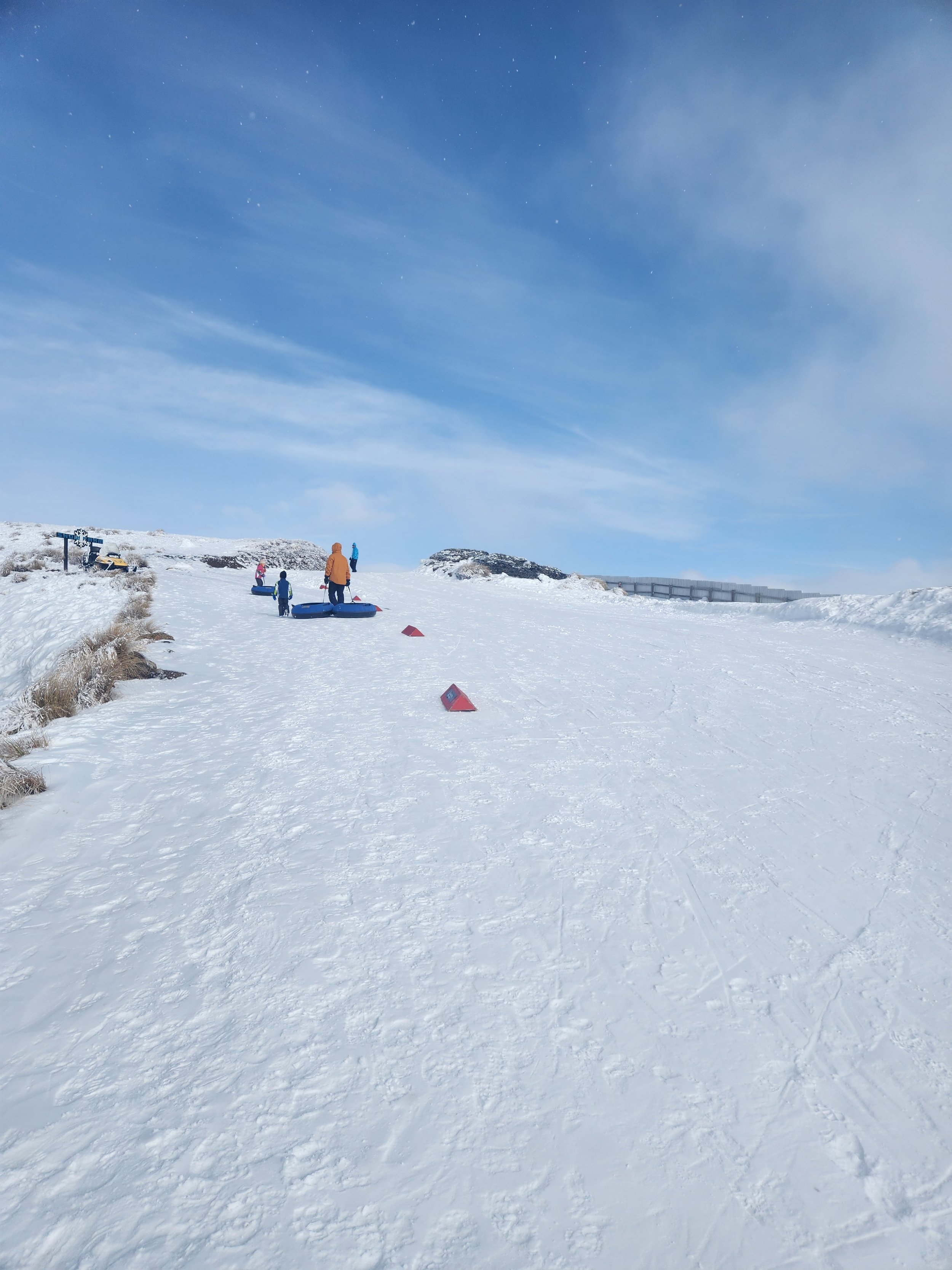 The tube ride at the Snow Farm