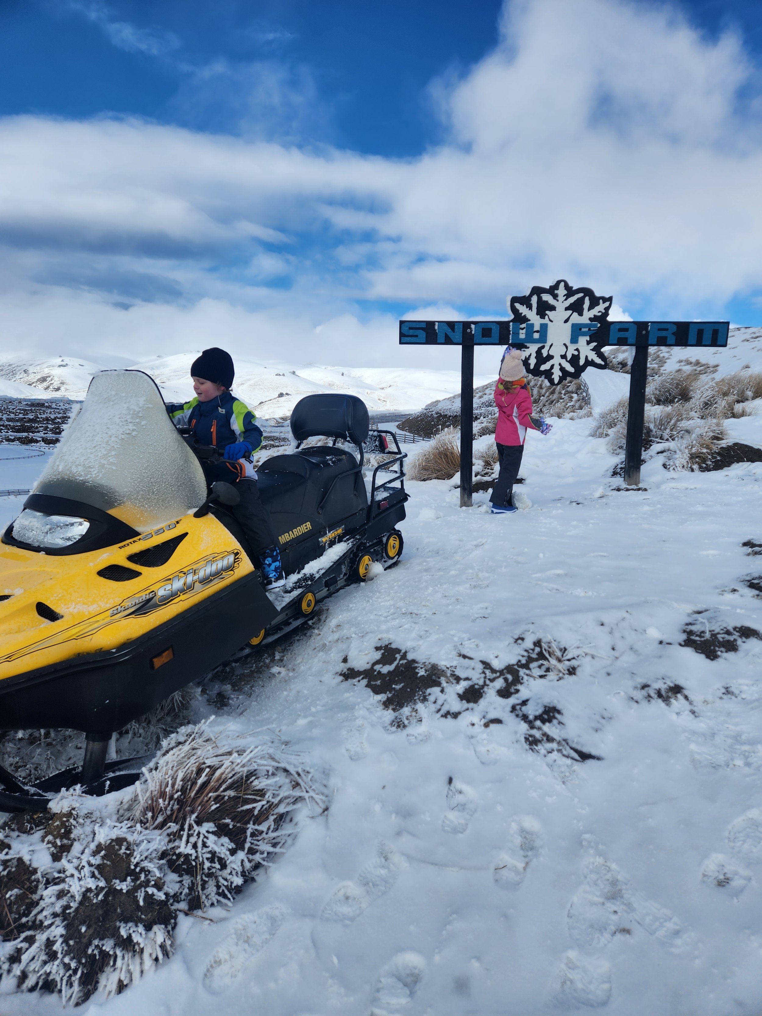 Exploring the Snow Farm with kids