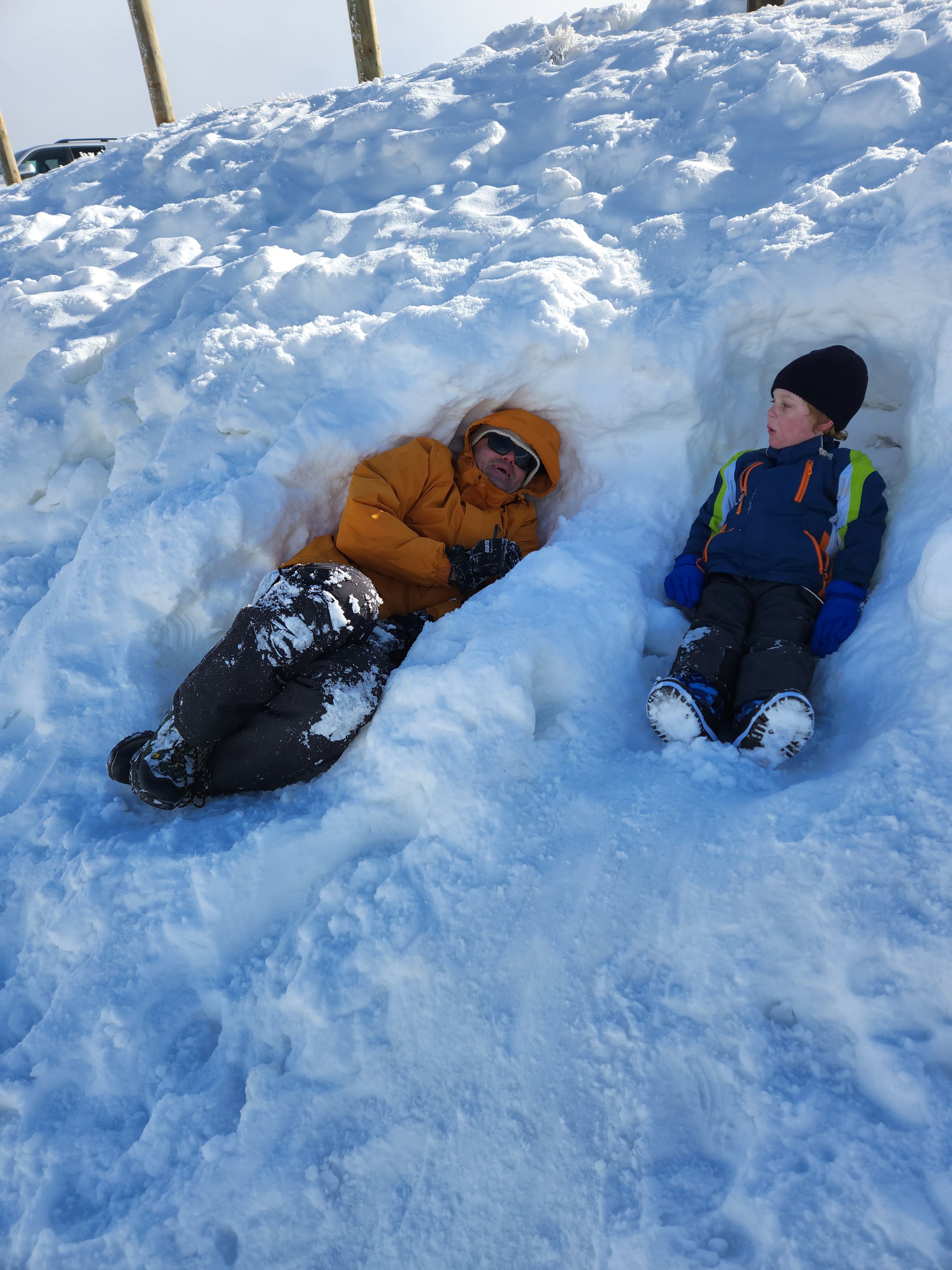 More fun snow play, lucky we had good waterproof clothes