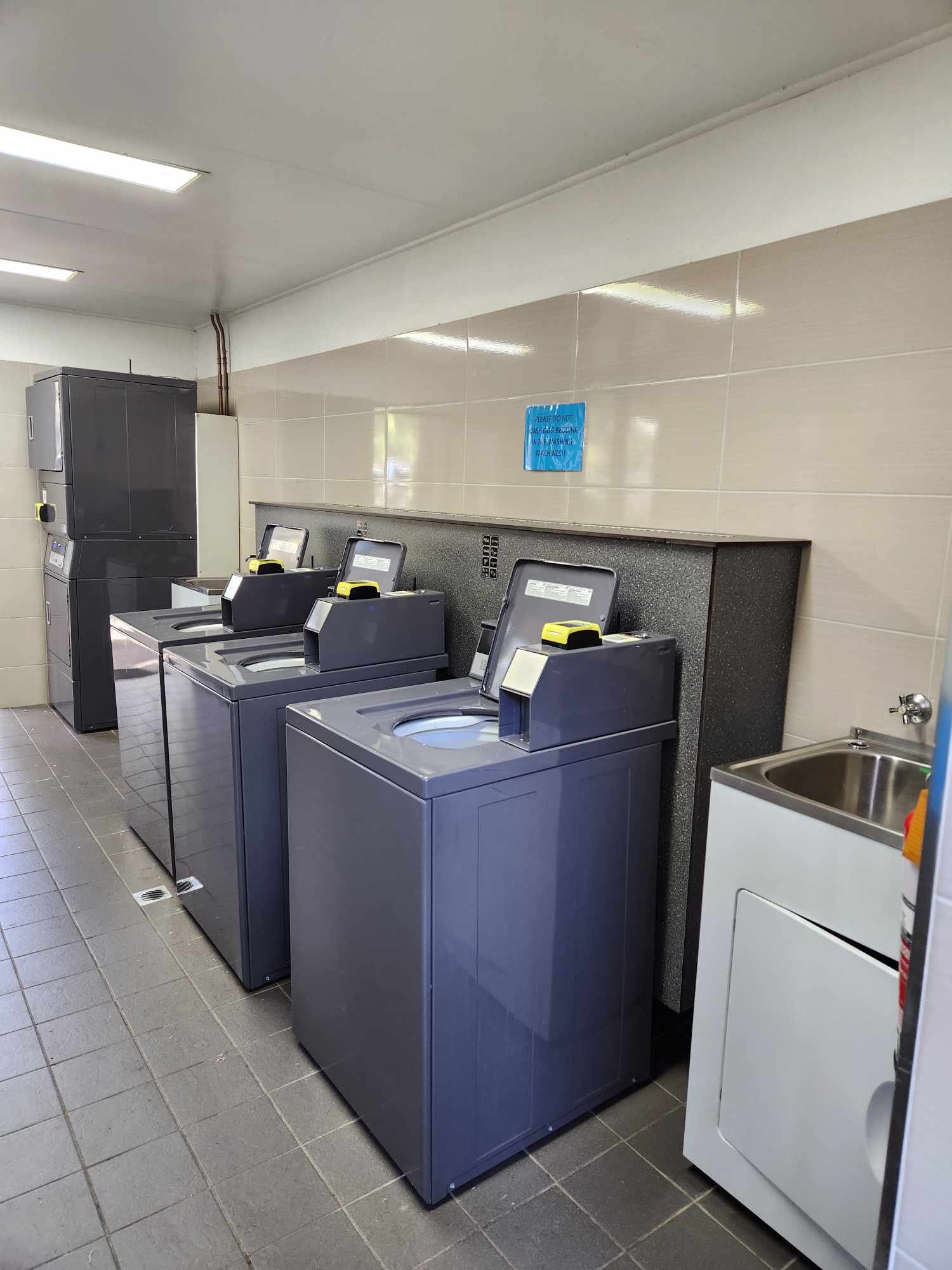 2024: Laundry facilities at Darlington Beach Holiday Resort