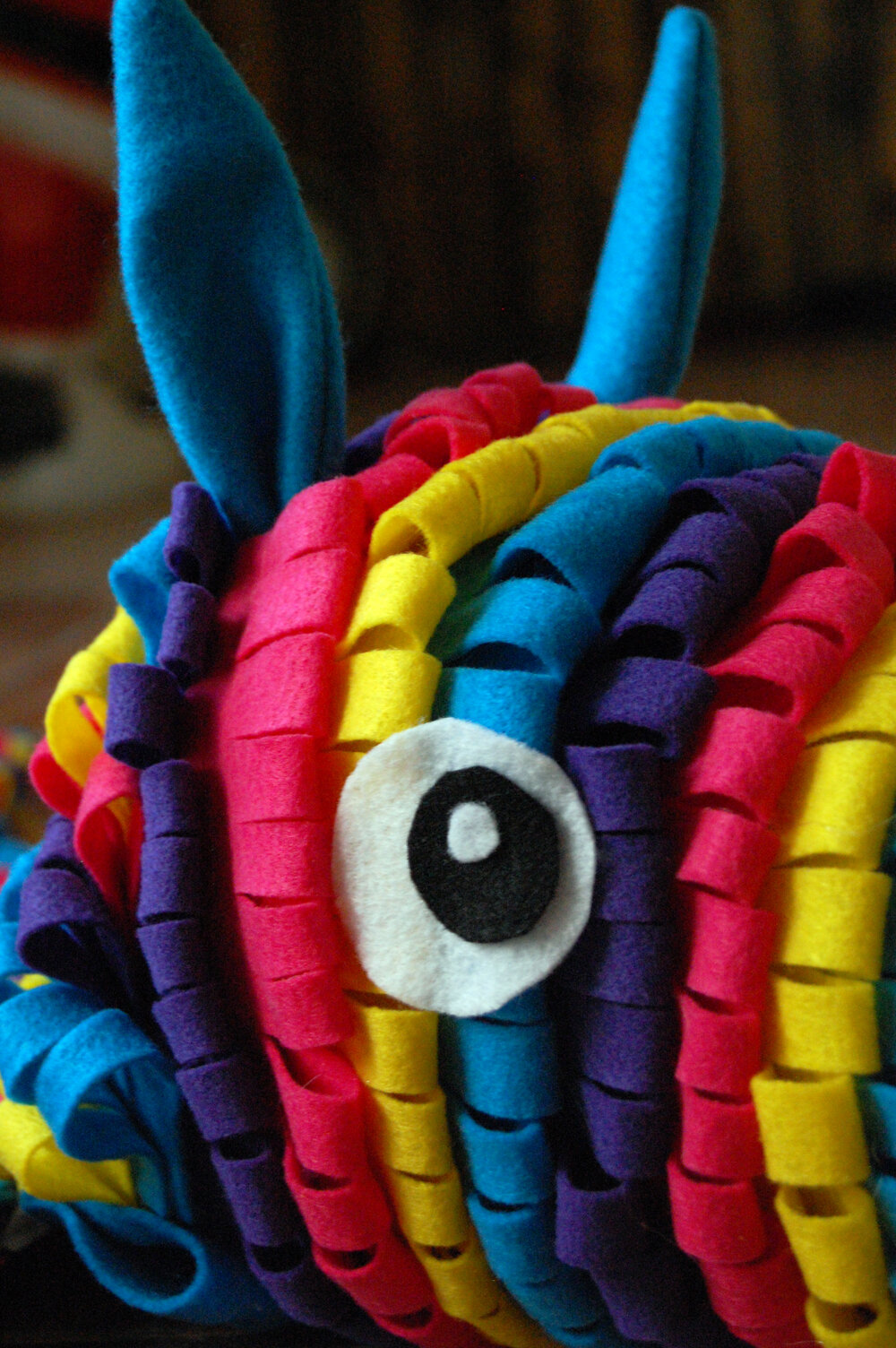 Piñata Skin Rug (detail). Synthetic felt, 3’ x 3’. 