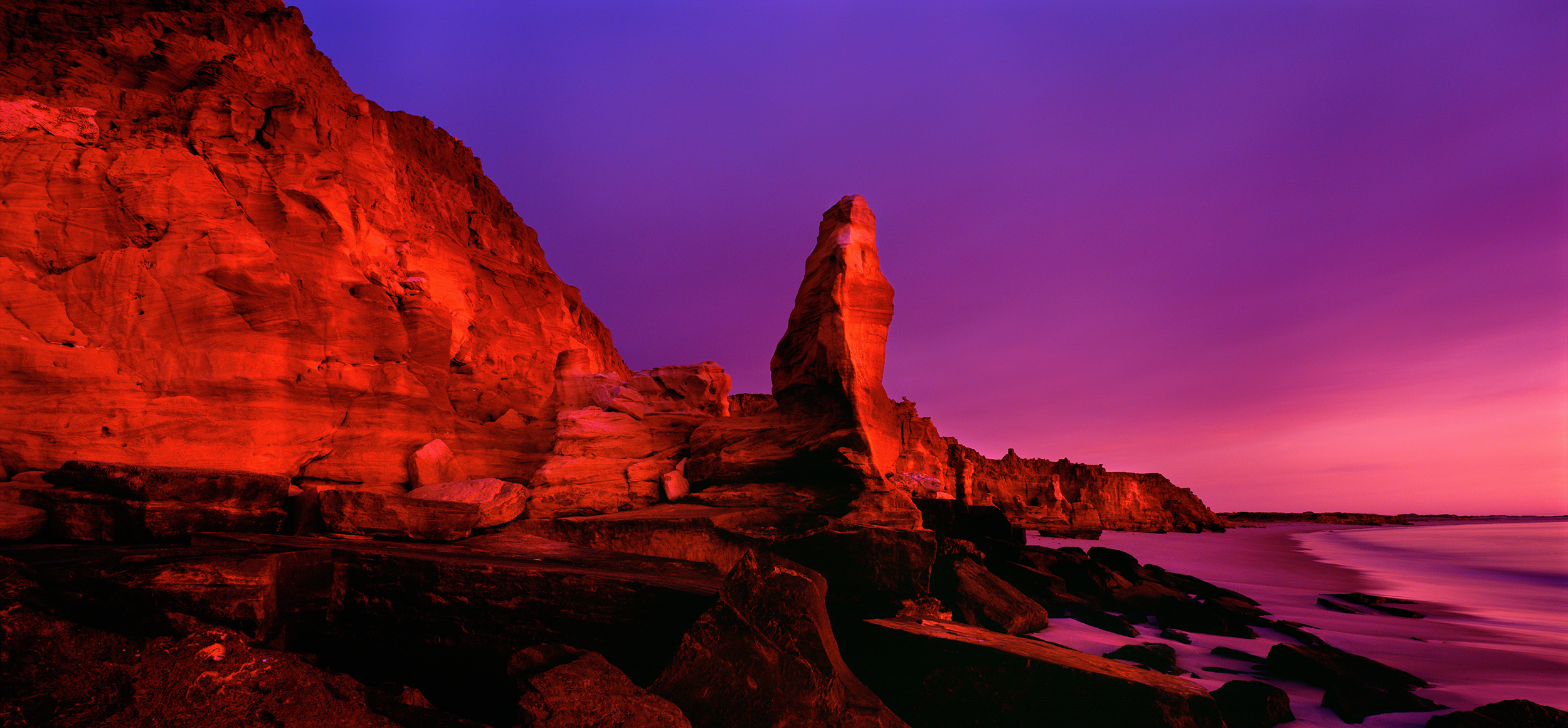 Spectacular Afterglow, Cape Leveque, Kimberley, Western Australia, 2008. Edition of 3.