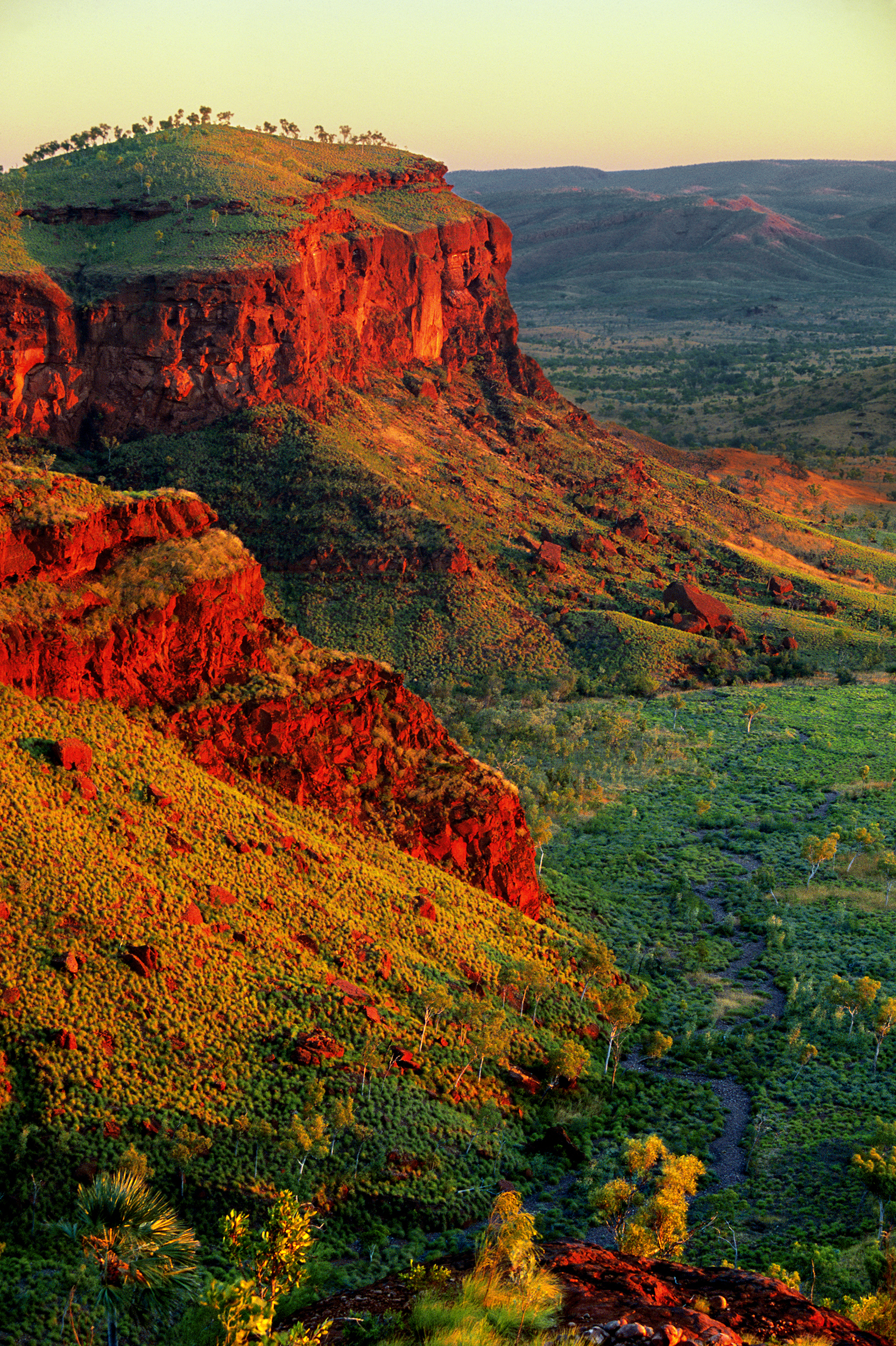 Sunset over the Ragged Range, Kimberley, Western Australia, 1999. Edition of 100.