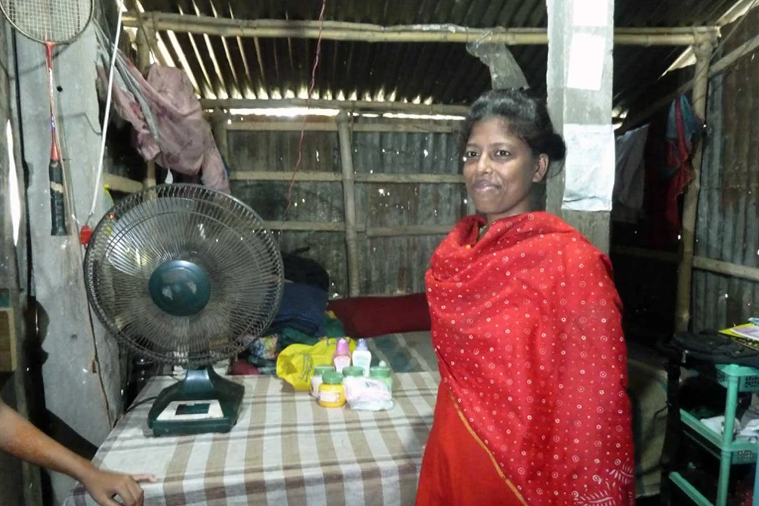 Inside her home where she set up a small home parlour after an initial short course.
