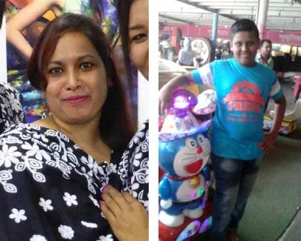 Shuma and her son.