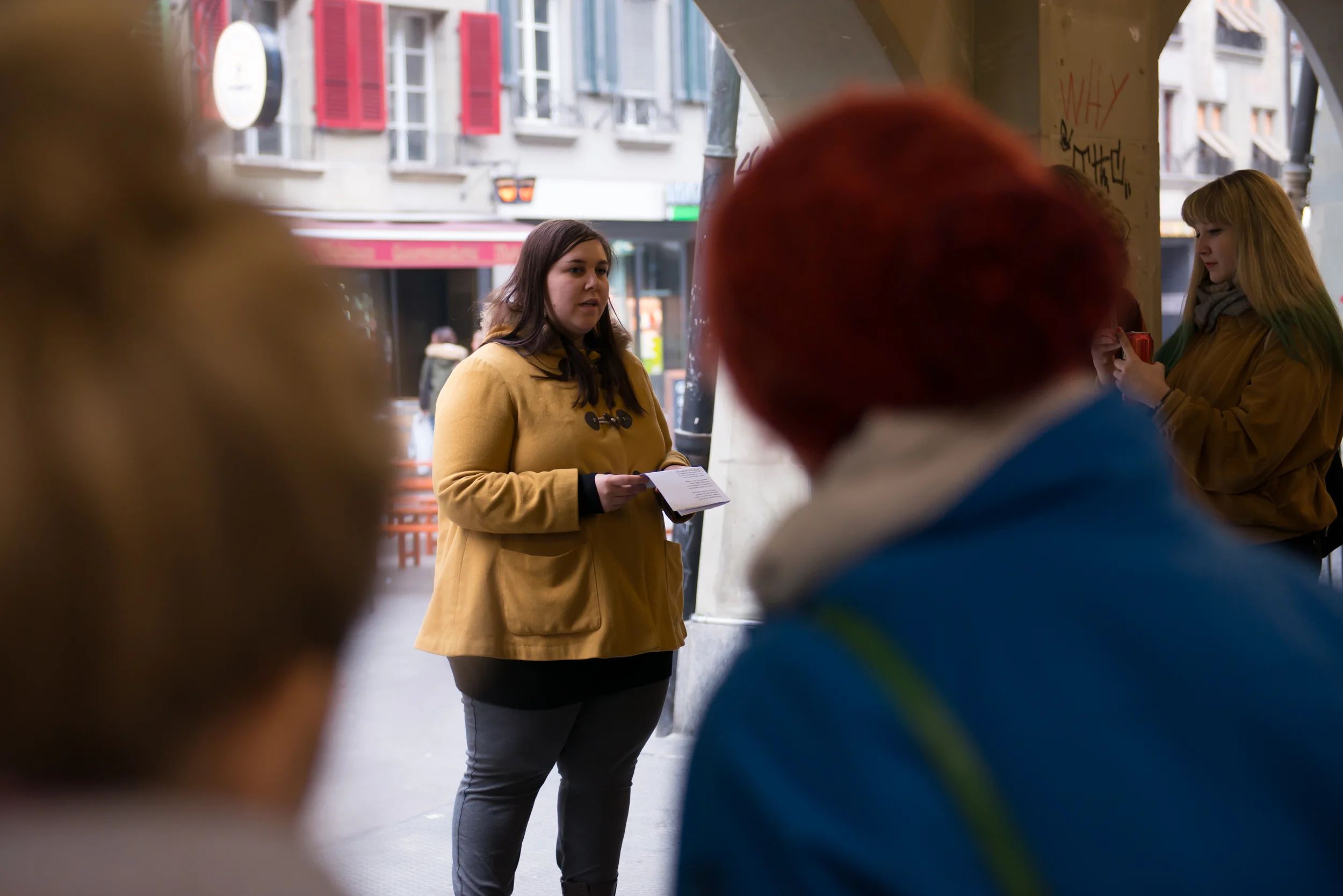 Lecture-Performance von Carol Baumgartner , März 2014