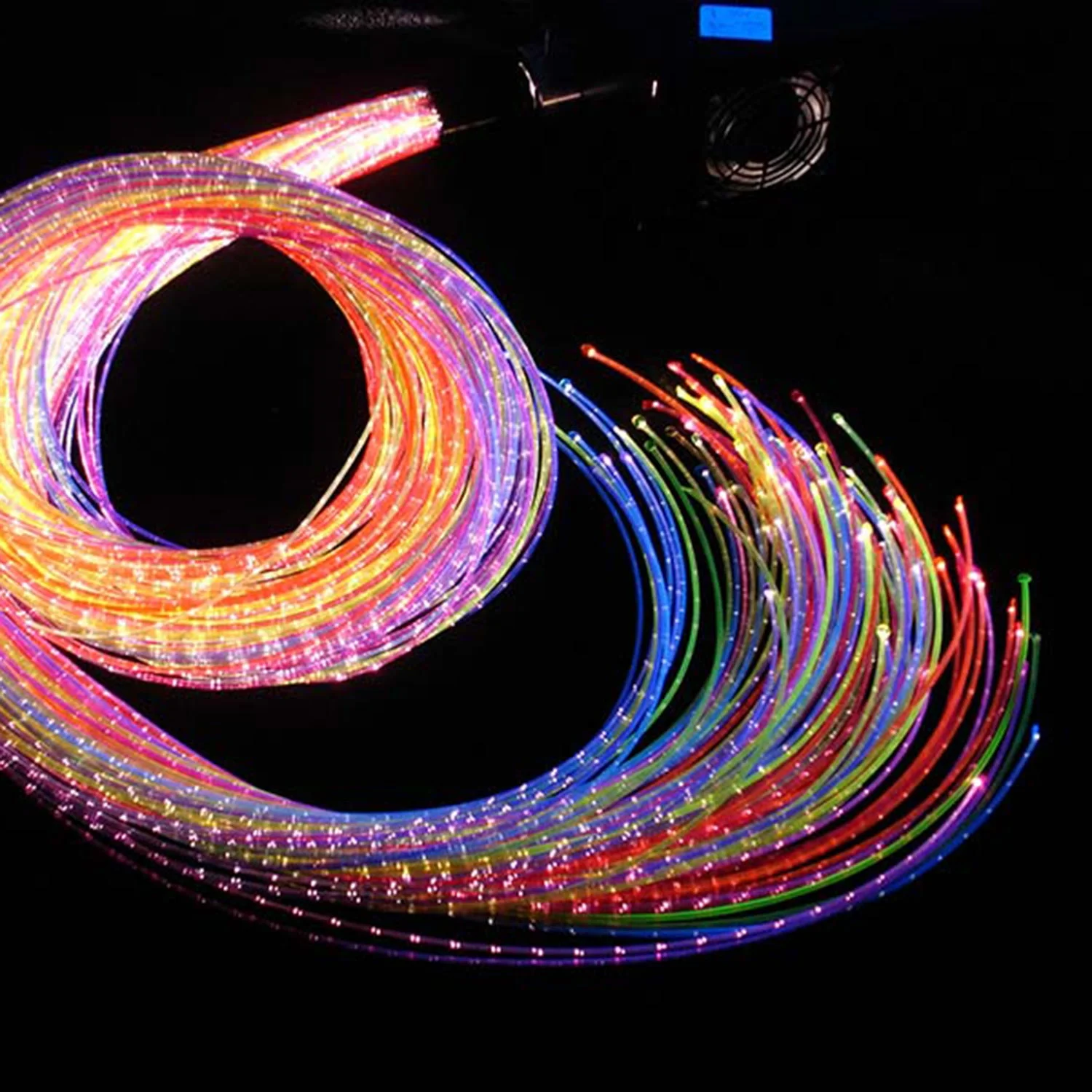 rainbow fibre optic lights