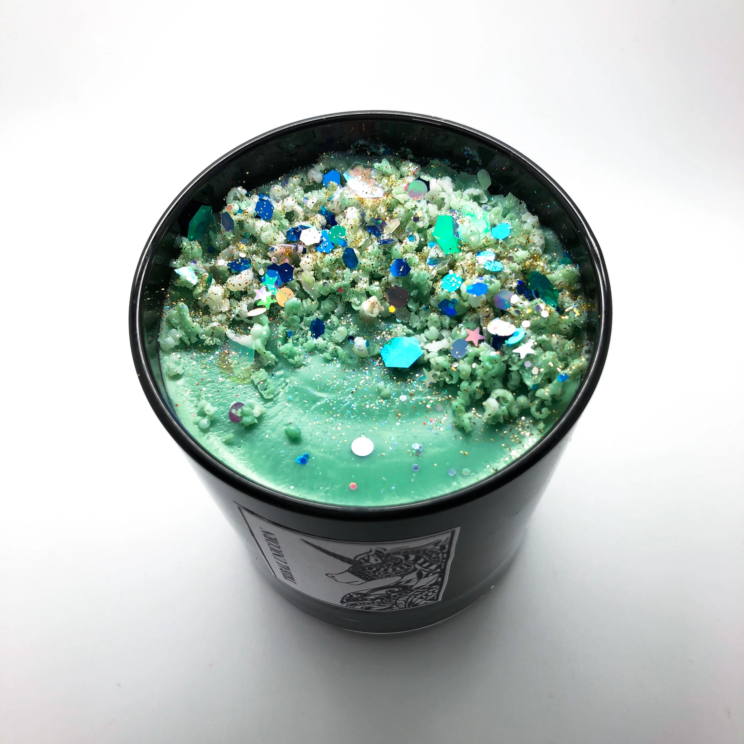 Enchanted Luxury Glitter Candle - Soy Candle - Tribal Unicorn Candles - www.tribal-unicorn.com
