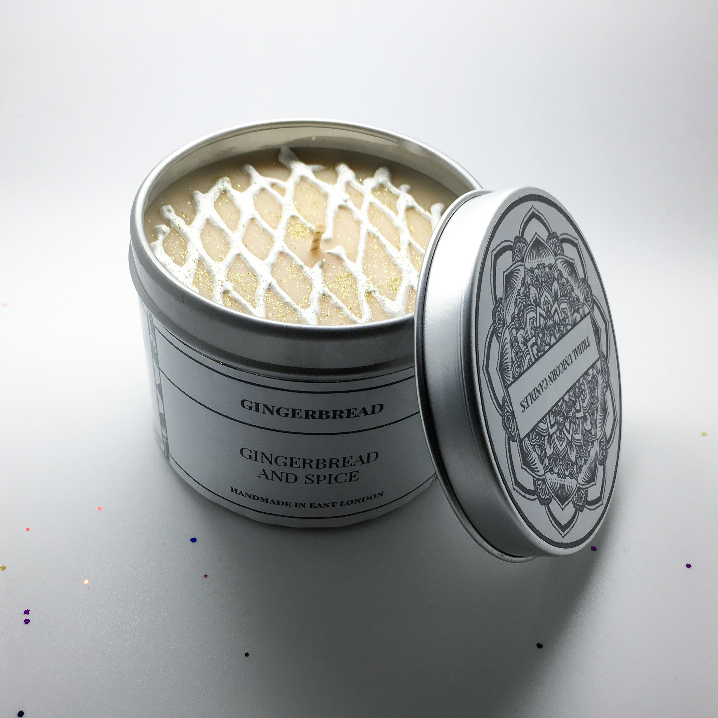 Gingerbread - Soy Travel Tin Candle - Tribal Unicorn Candles - www.tribal-unicorn.com
