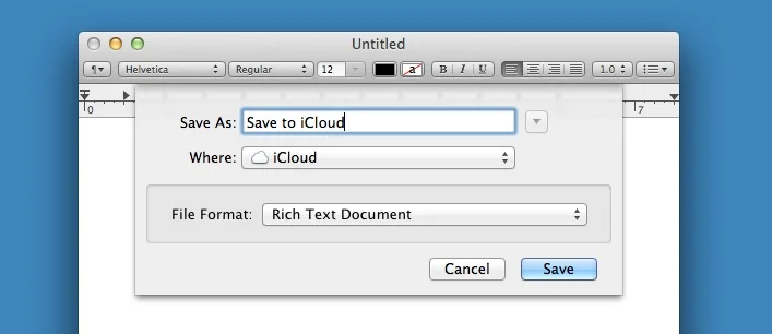 No! I don't want to save to iCloud!