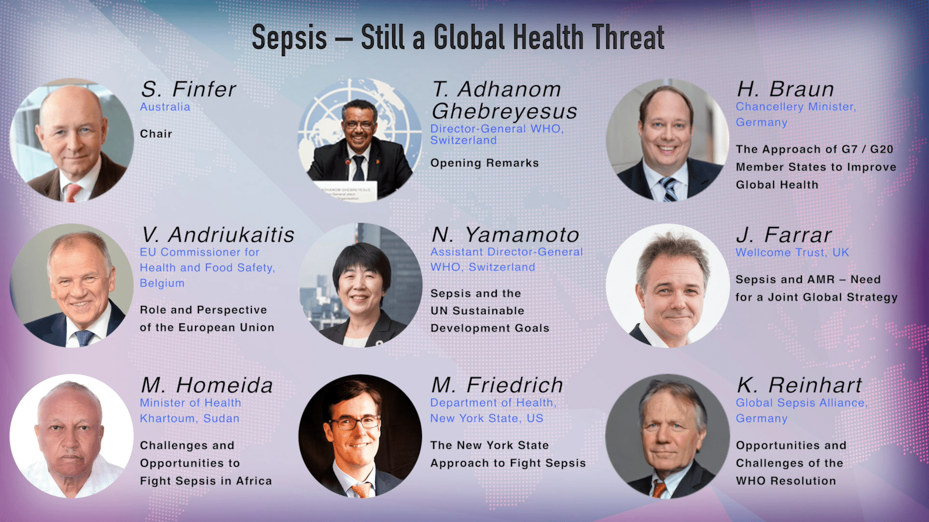 2nd WSC - Opening Session 'Sepsis - Still a Global Health Threat' Now Available and Feedback Survey