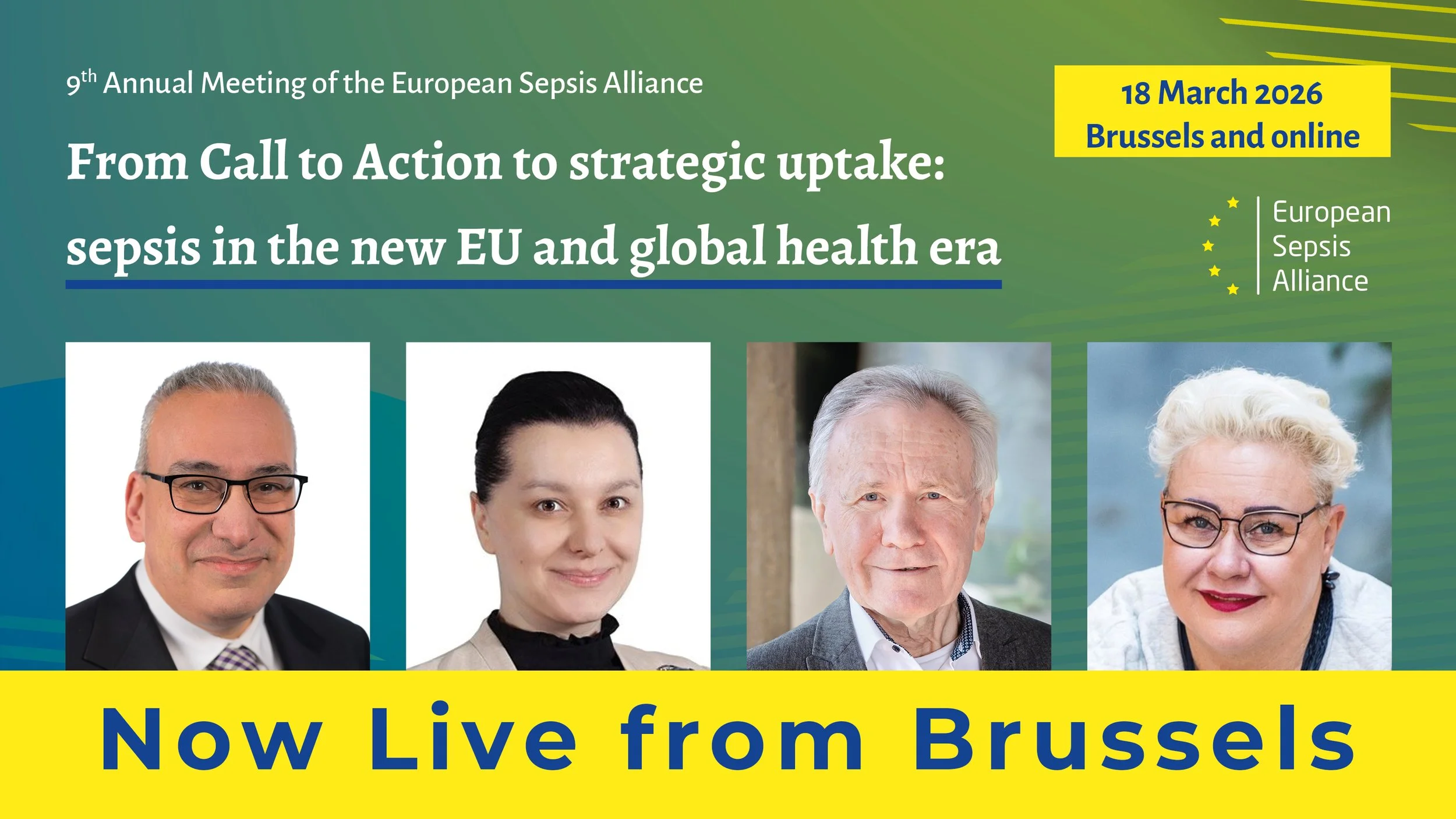 Now Live from Brussels: 9th Annual Meeting of the European Sepsis Alliance – Join the Livestream on YouTube Now