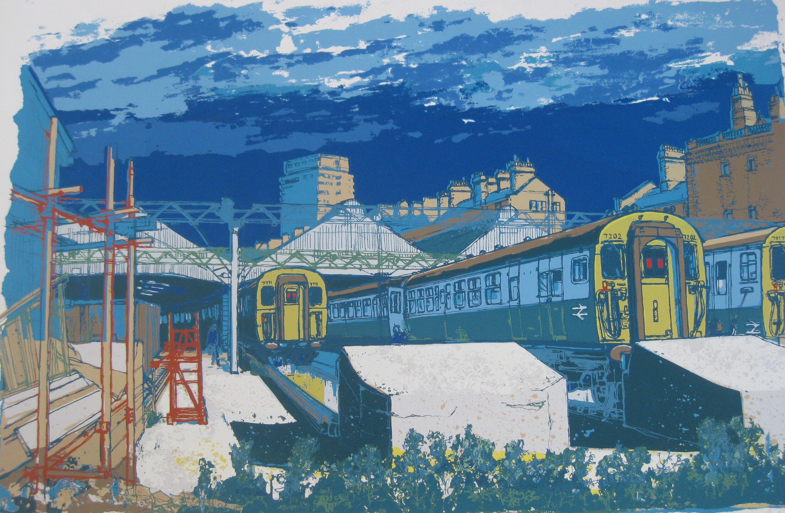 Victoria Railway Depot, Silk Screen Print, 1980