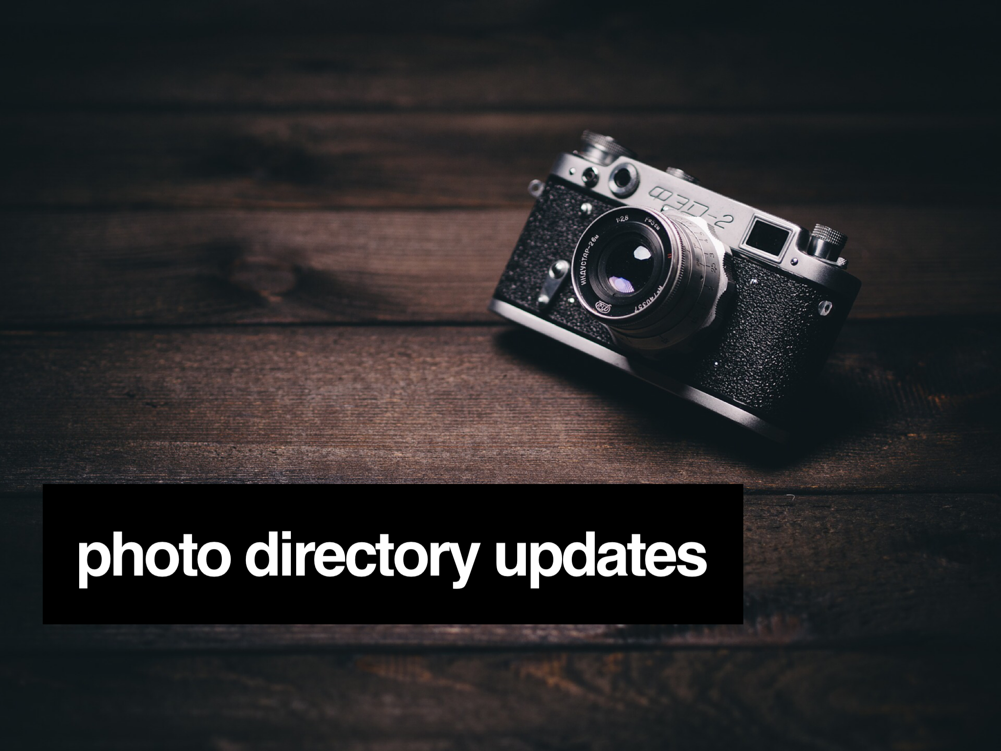 Photo Directory Updates