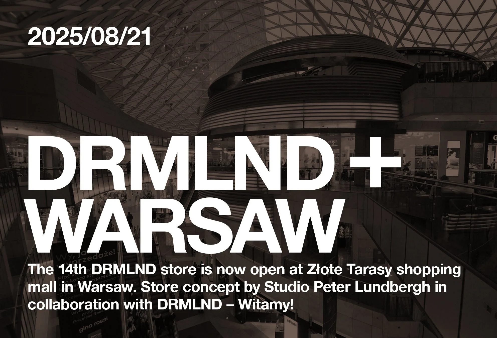 DRMLND Warsaw. Retail concept by Studio Peter Lundbergh.