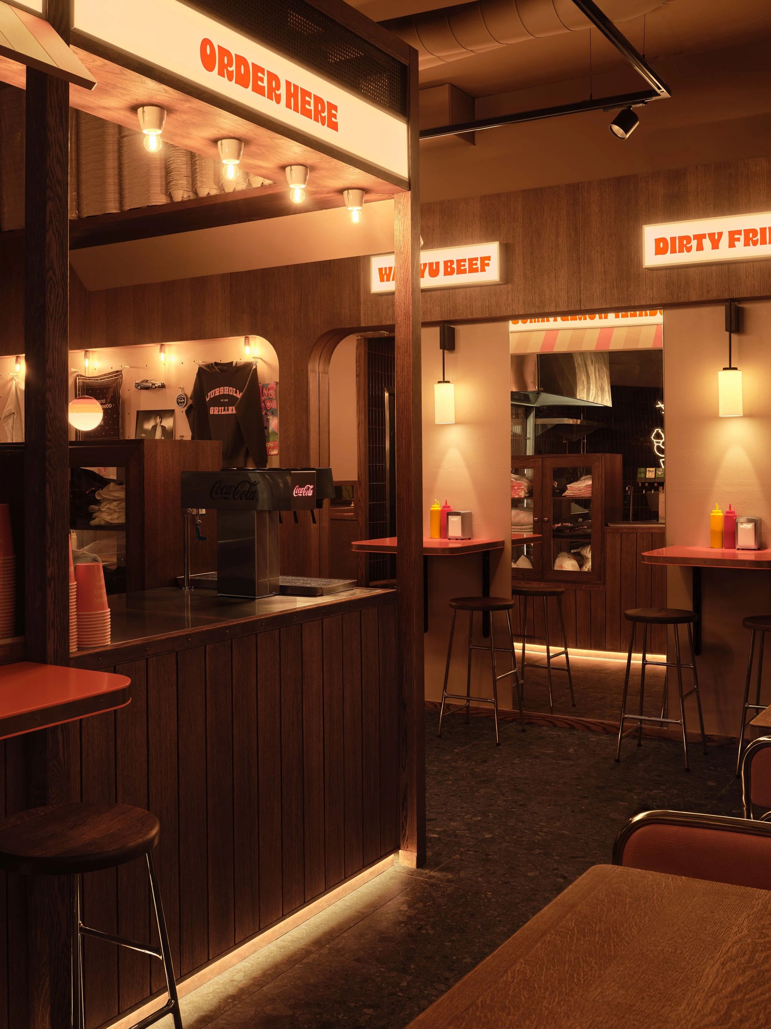 Djursholmsgrillen bar tables. Interior concept by Studio Peter Lundbergh.