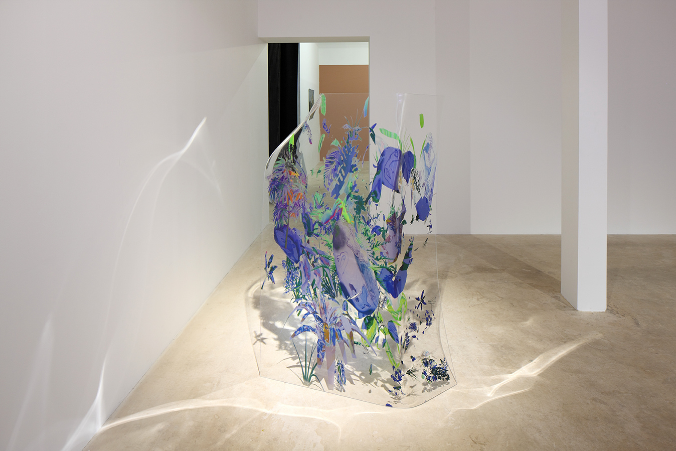 Rachel Rossin Use a Fiberglass Boat UV print on plexiglass 60 x 66 x 24 in (152.4 x 167.6 x 61 cm)