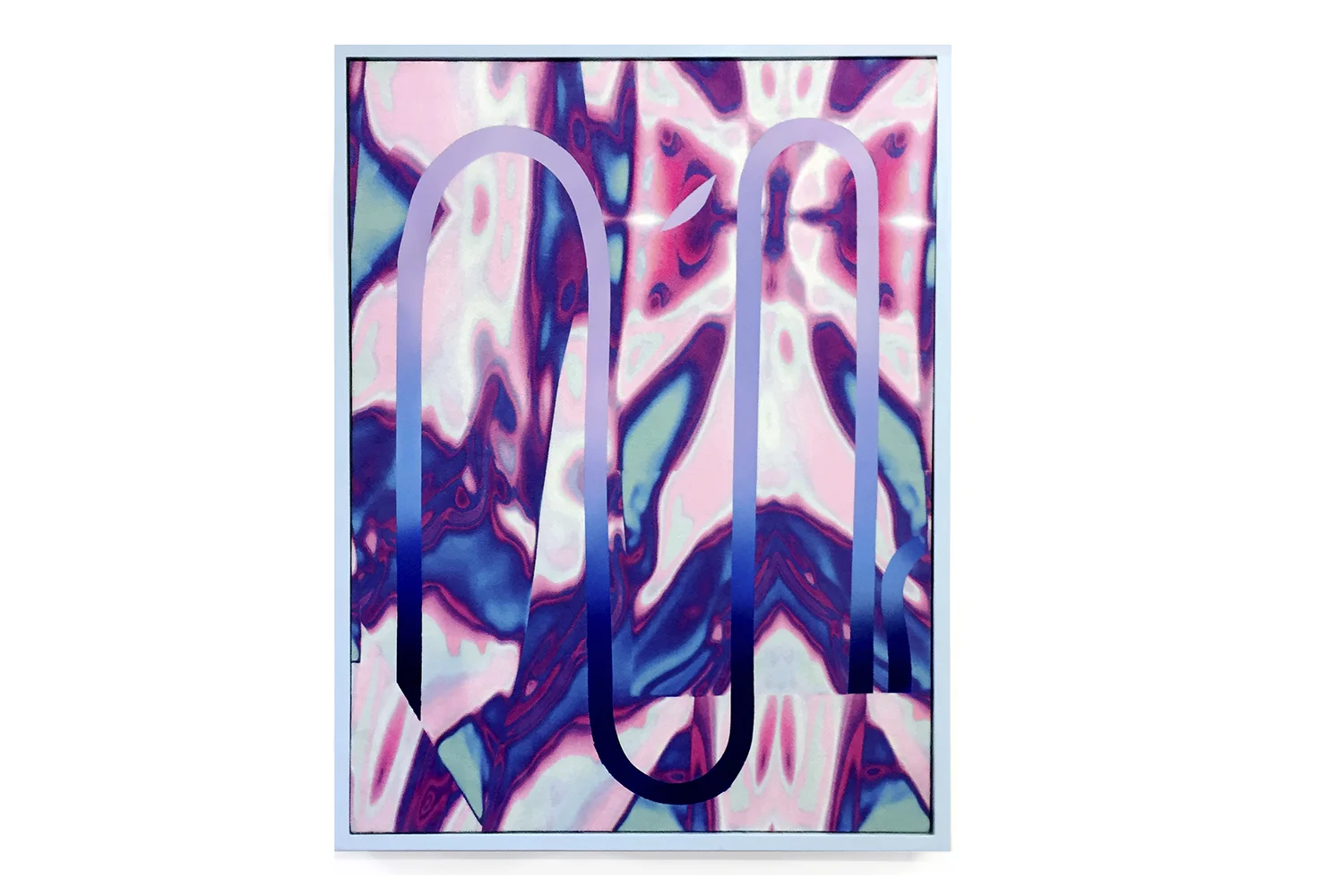 Anne Vieux Velvet Soap Acrylic, dye sublimation on micro-fiber, traces, artist's frame 24 × 18 in (61 × 45.7 cm)