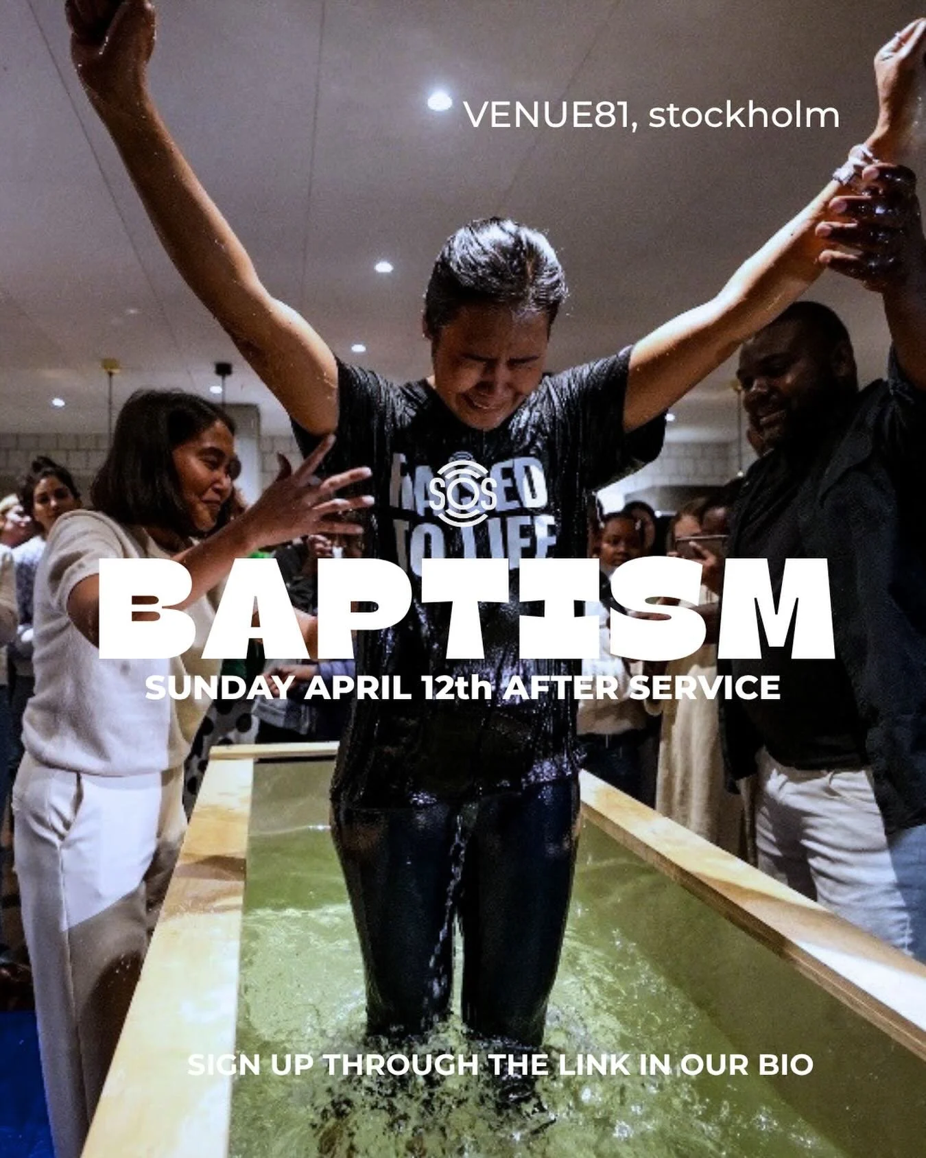 WATER BAPTISM soon!! 💦 Don&rsquo;t forget to sign up through the link in our bio if you haven&rsquo;t done so yet 🤩 
Happening on the 12th of April right after 1st service ✨🙌🏻