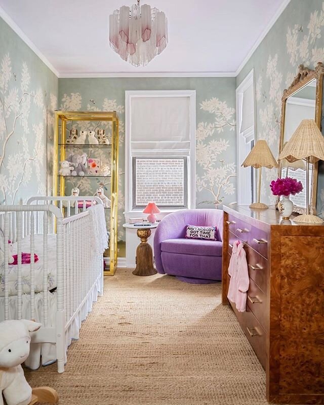 This week we are highlighting one of the @oneroomchallenge participants for the #chinoiseriechicstyle feature. This stunning nursery by @casacavaliere is everything baby dreams are made of starting with the stunning @graciestudio wallpaper and specia