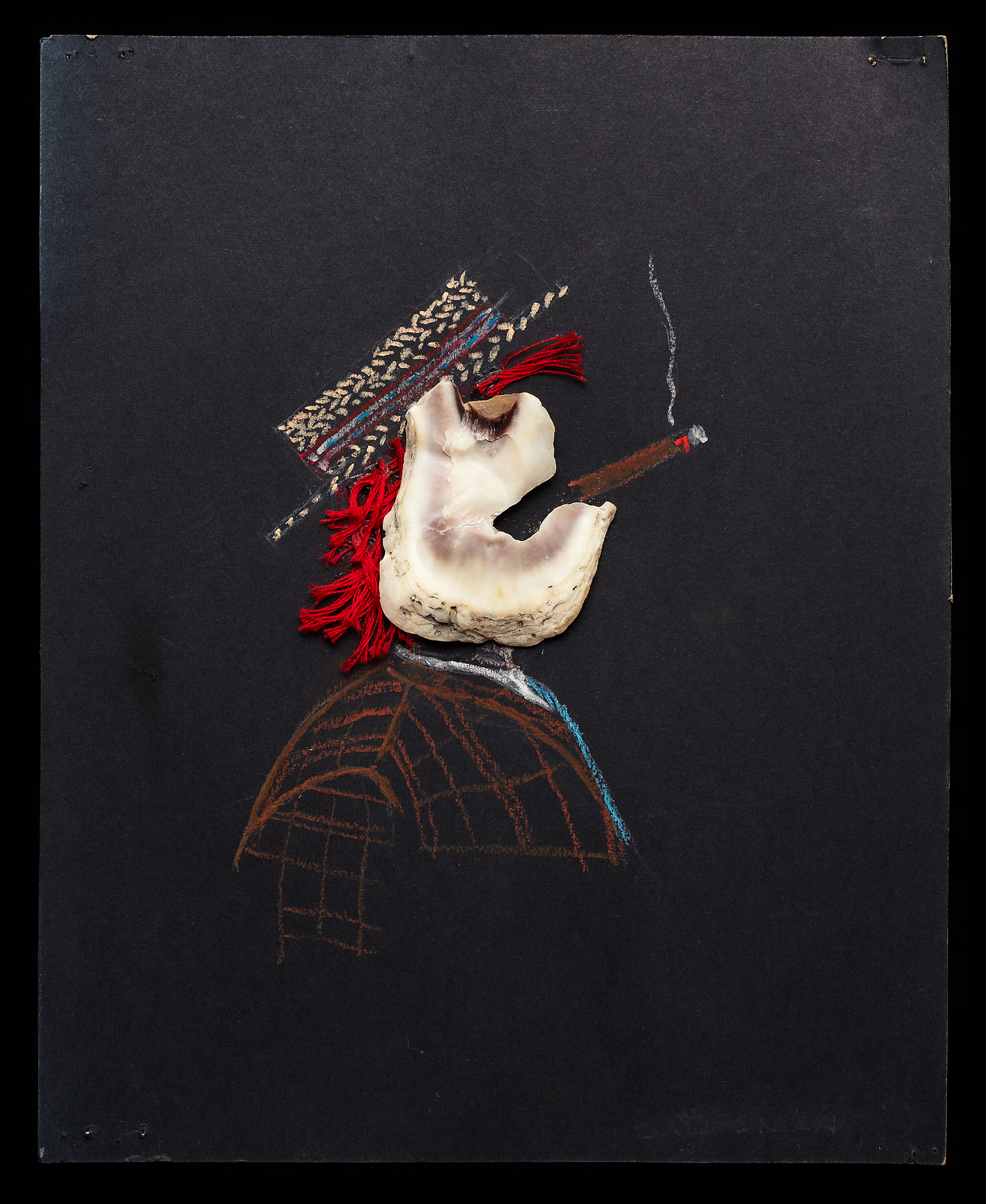 ShellArt-SmokingRedHairedMan by Thomas Wilson Laney