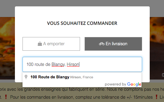 Choix du mode de commande