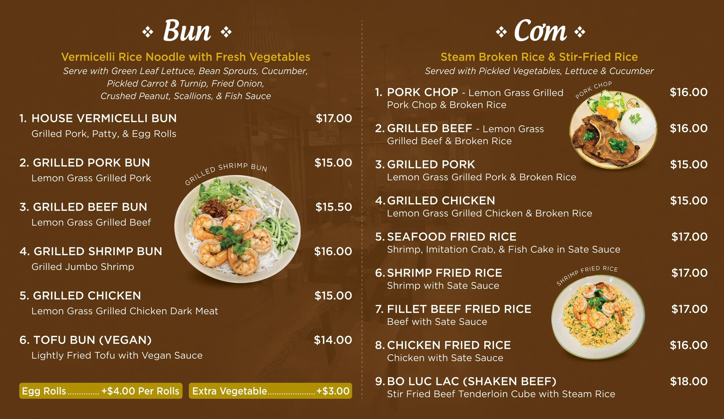 Menu — Ktown Pho