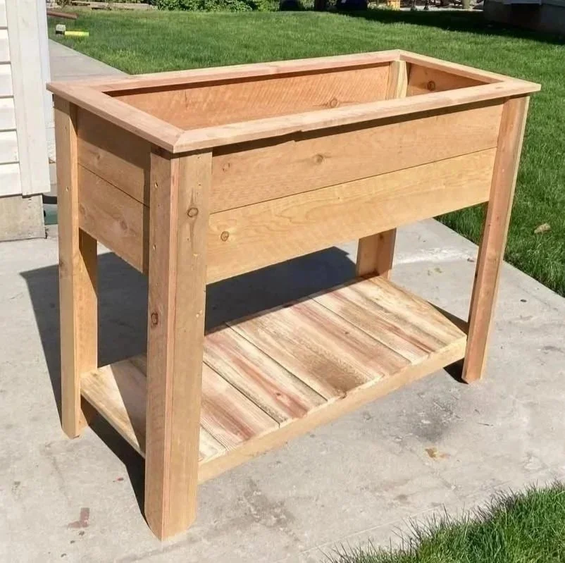 Custom designed cedar planter boxes handcrafted from locally sourced cedar, designed for beauty, longevity, and optimal plant health. Modifications available in Louisville Kentucky + Southern Indiana