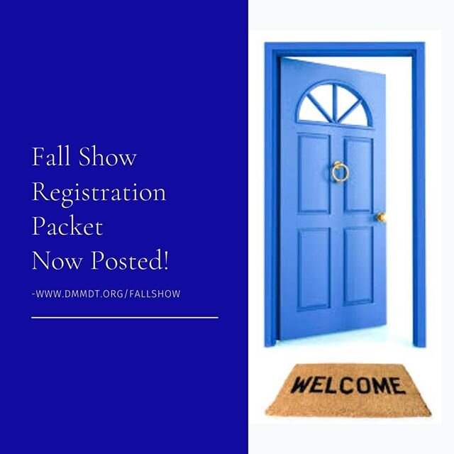 Fall Show registration now posted!