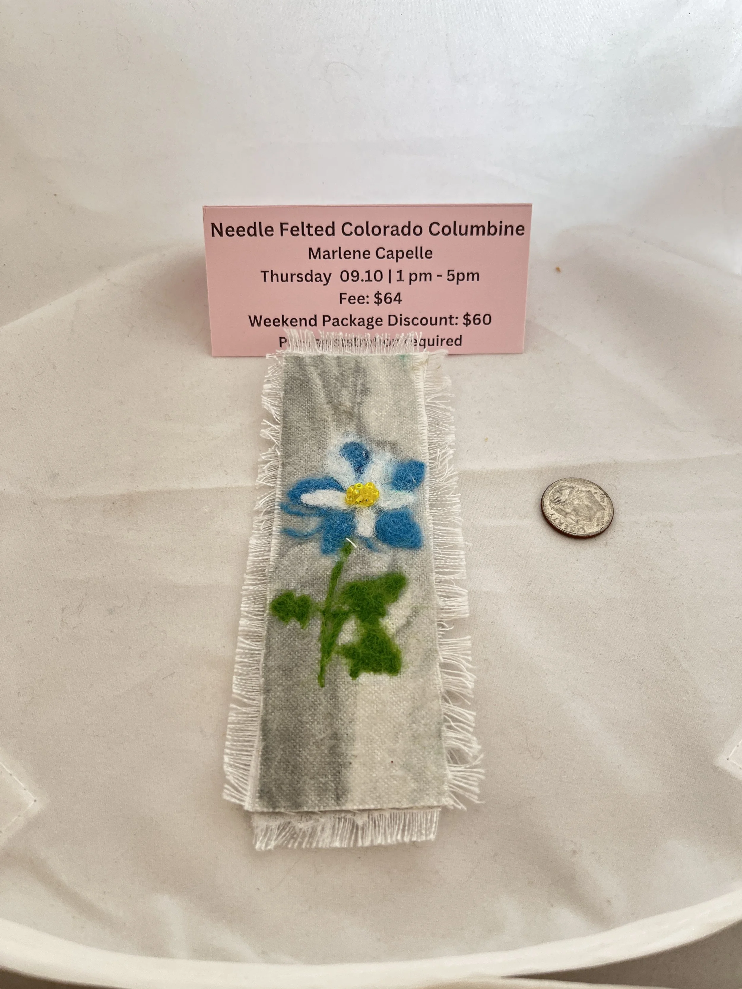 Fall Show Workshop: Needle Felted Colorado Columbine