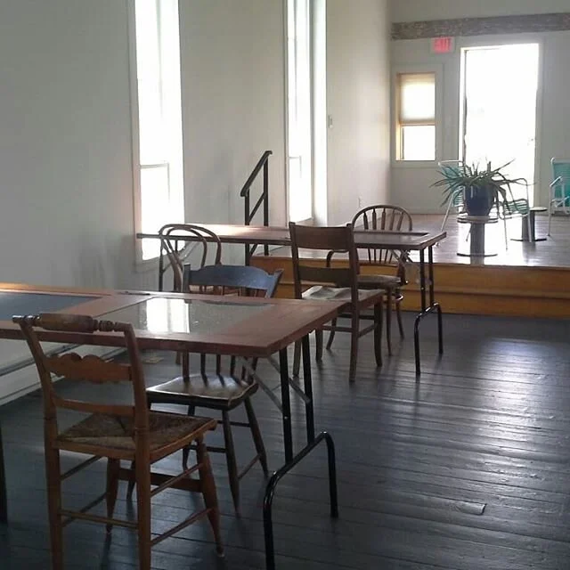 Gallery so gorgeous empty - yet new life is coming !  Water Sacred Water show w/ Janet Fredericks goes up this week. ... Kraemer &amp; Kin Tasting Room - first Island brewery opens for 4th July !!! #GreenTARA #champlainisland #champlainarts #vermonta