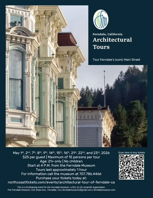 Tour poster with Victorian buildings pictured