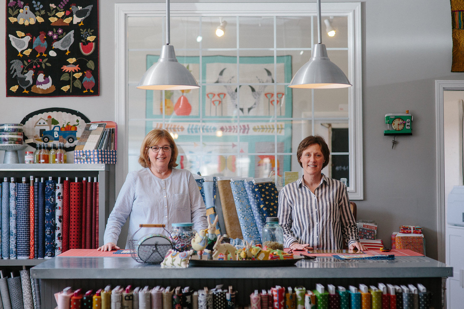 Sally Frey and Jacque Becker, co-owners of Stitch in Ferndale