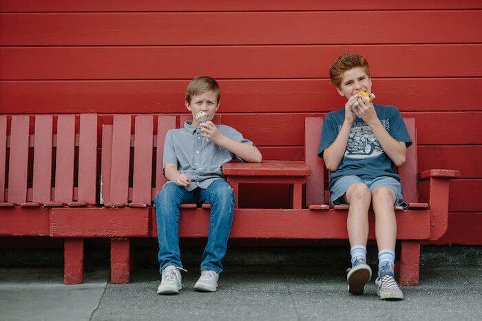 Kids at the Red Front Store Famous Ferndale Hot Dogs in Ferndale CA.jpeg