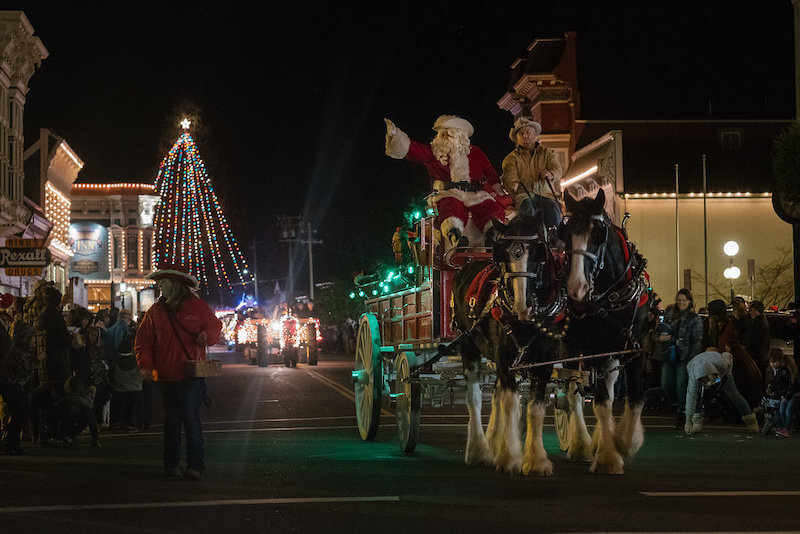 Santa at Christmas Lighted Tractor Parade in Victorian Ferndale CA.jpeg