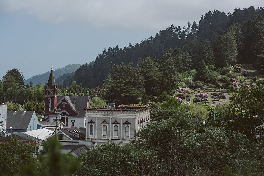 Historic Victorian Redwoods Town of Ferndale California on the Lost Coast