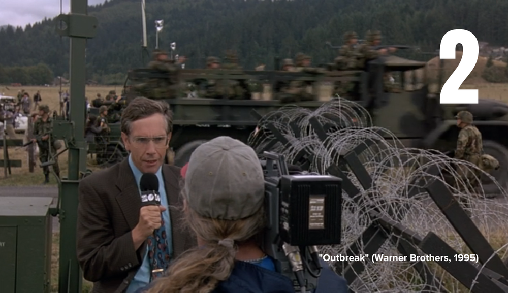  The late Humboldt County newscaster Dave Silverbrand in "Outbreak" (Warner Brothers, 1995). 