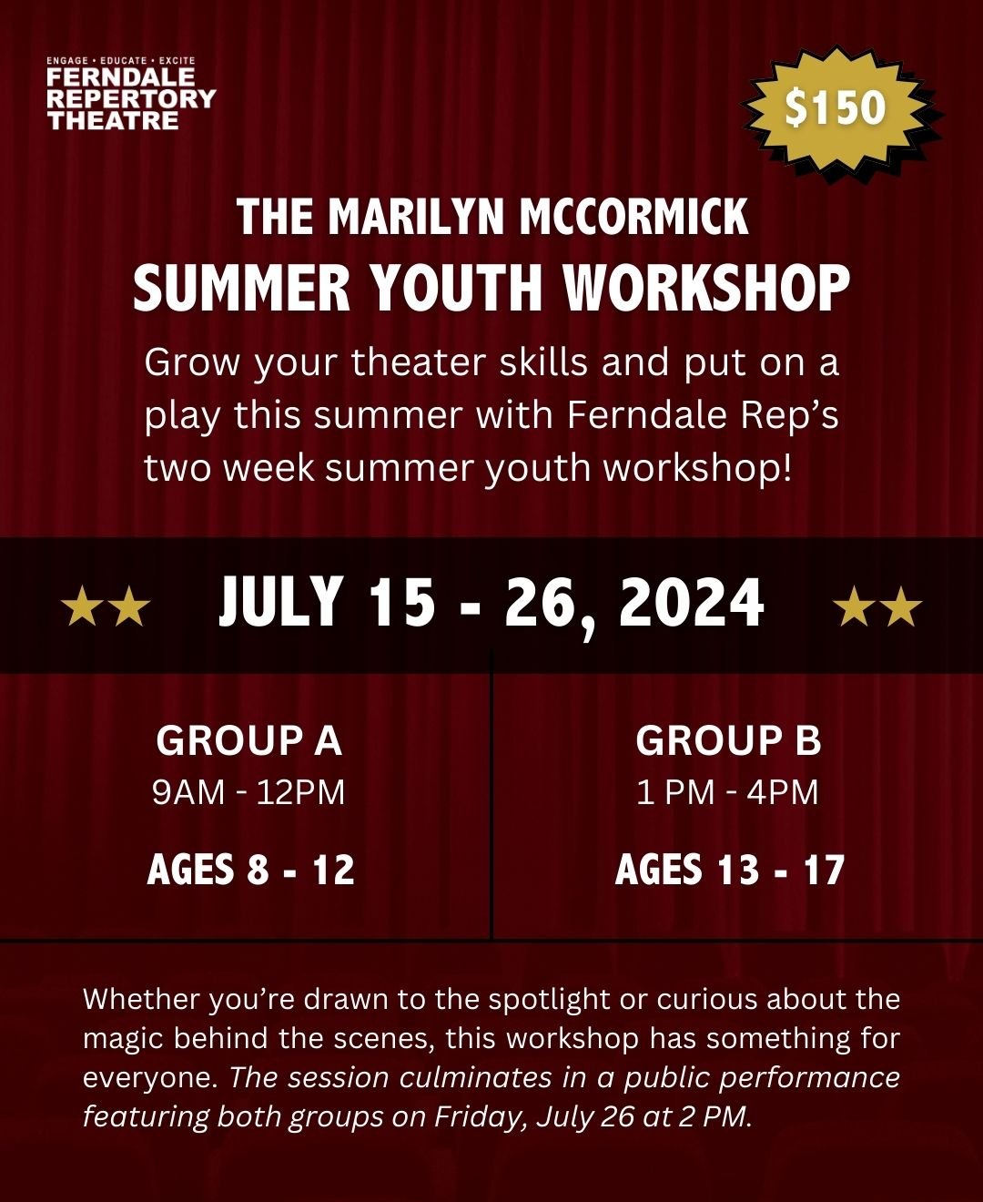 Marilyn McCormick Summer Youth Workshop