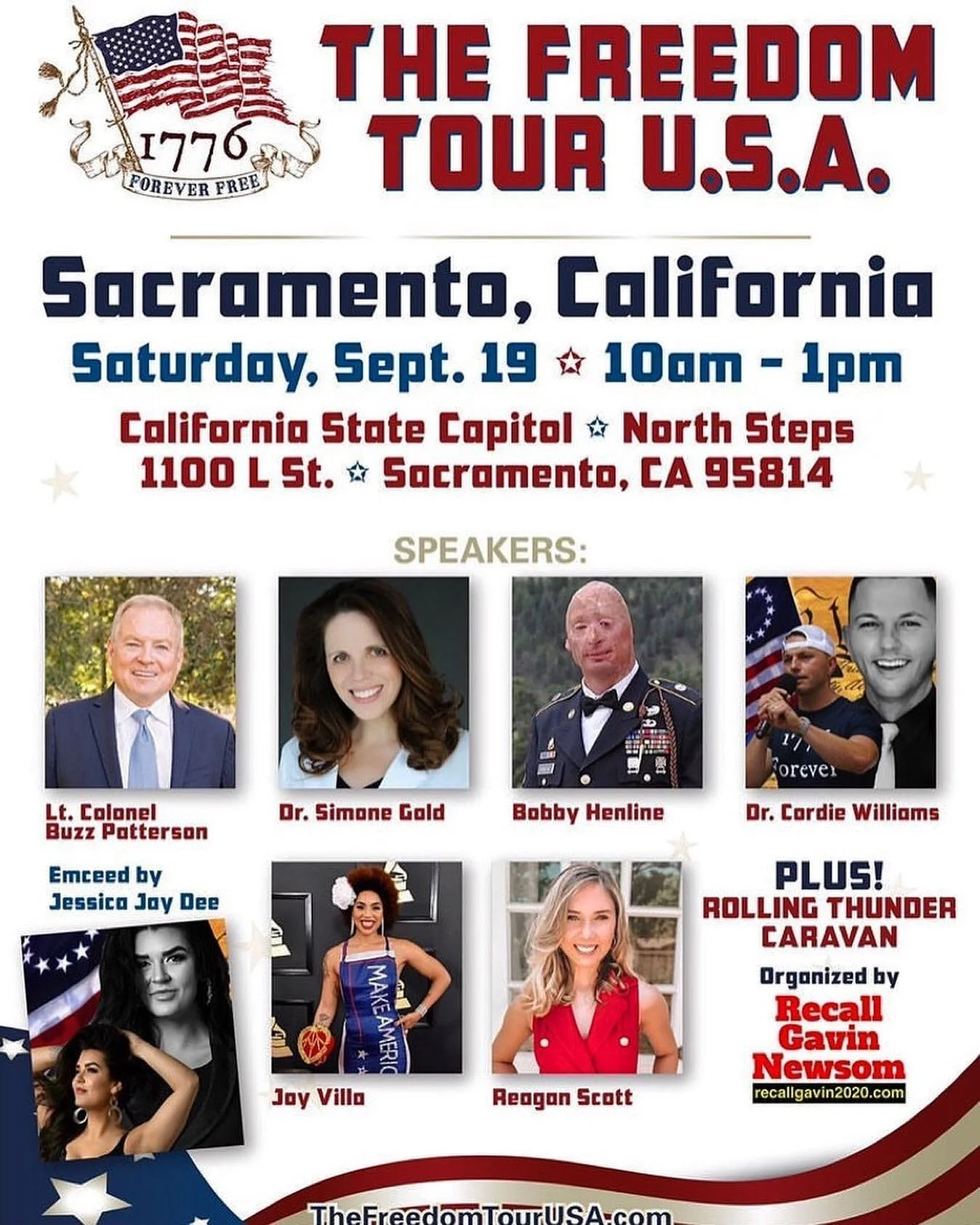 #JOYTRIBE! It&rsquo;s going down TODAY Saturday in #Sacramento! Join us as we stand for truth and for freedom! Amazing lineup of speakers will be dropping the mic all day. Go to www.thefreedomtourusa.com! 😍#1776 #foreverfree #thefreedomtour