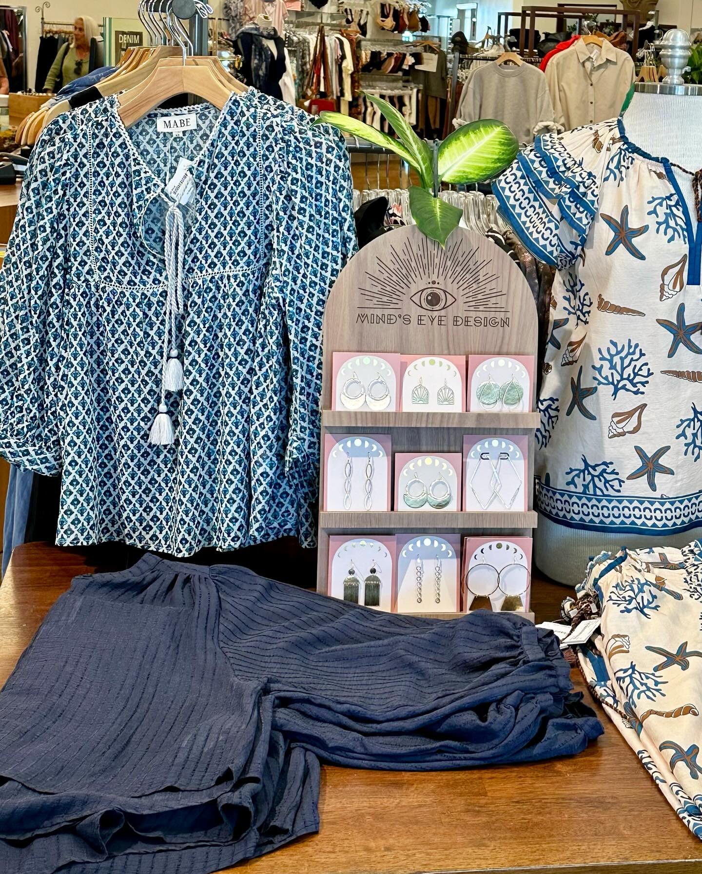 Summer blouses &amp; fun earrings
.
.
@downtownsantacruz