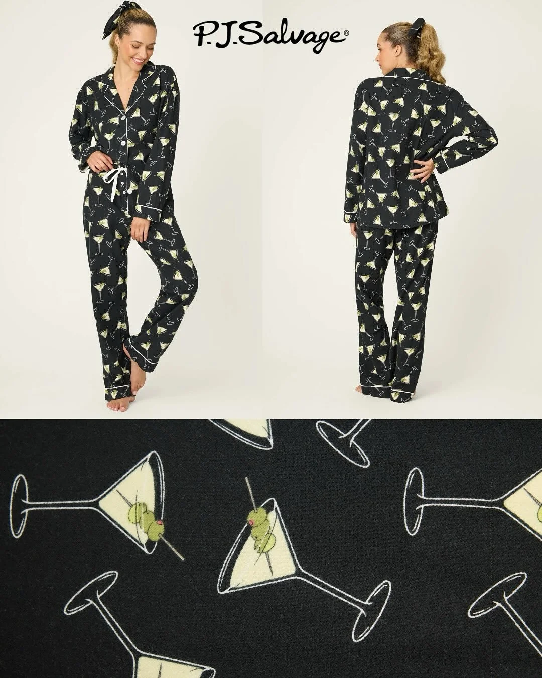 P.J. Salvage 3-Piece Flannel PJ Set.