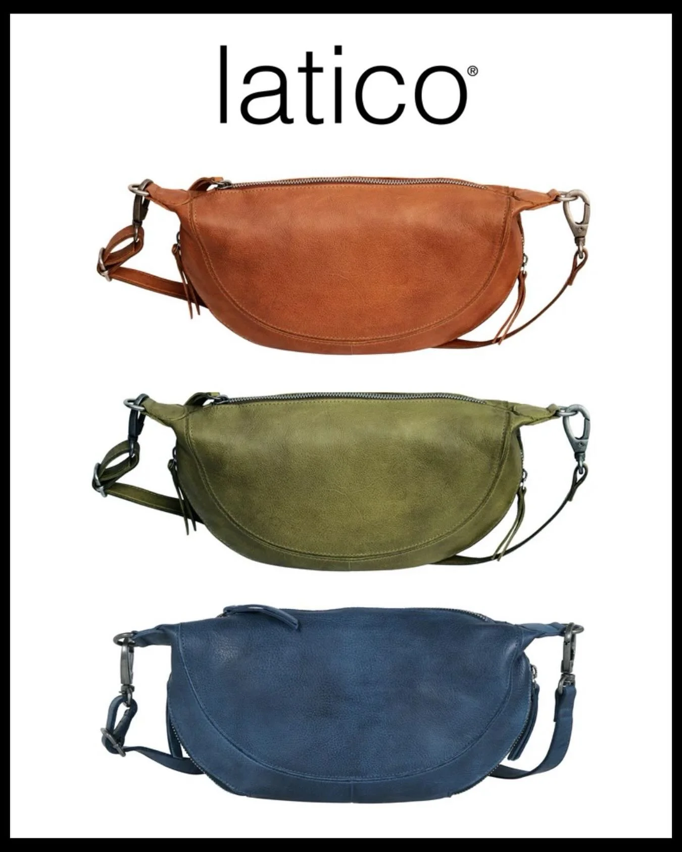 Crosby Leather Sling Bag From Latico. 100% Full Grain Leather.