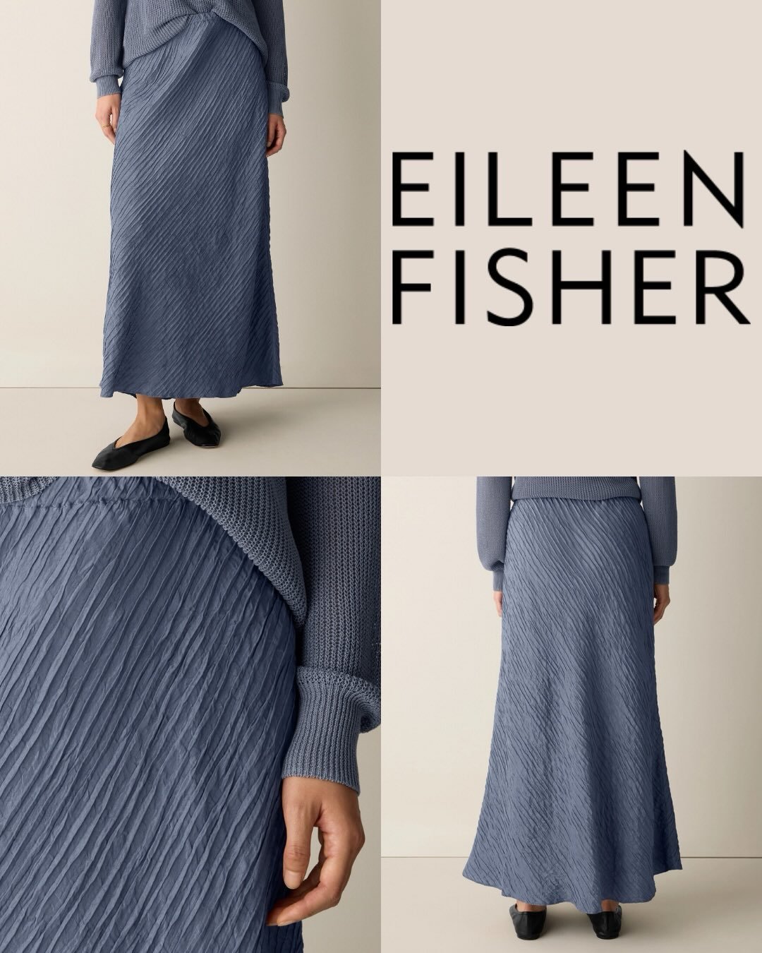 Textured Silk Bias Skirt - Eileen Fisher