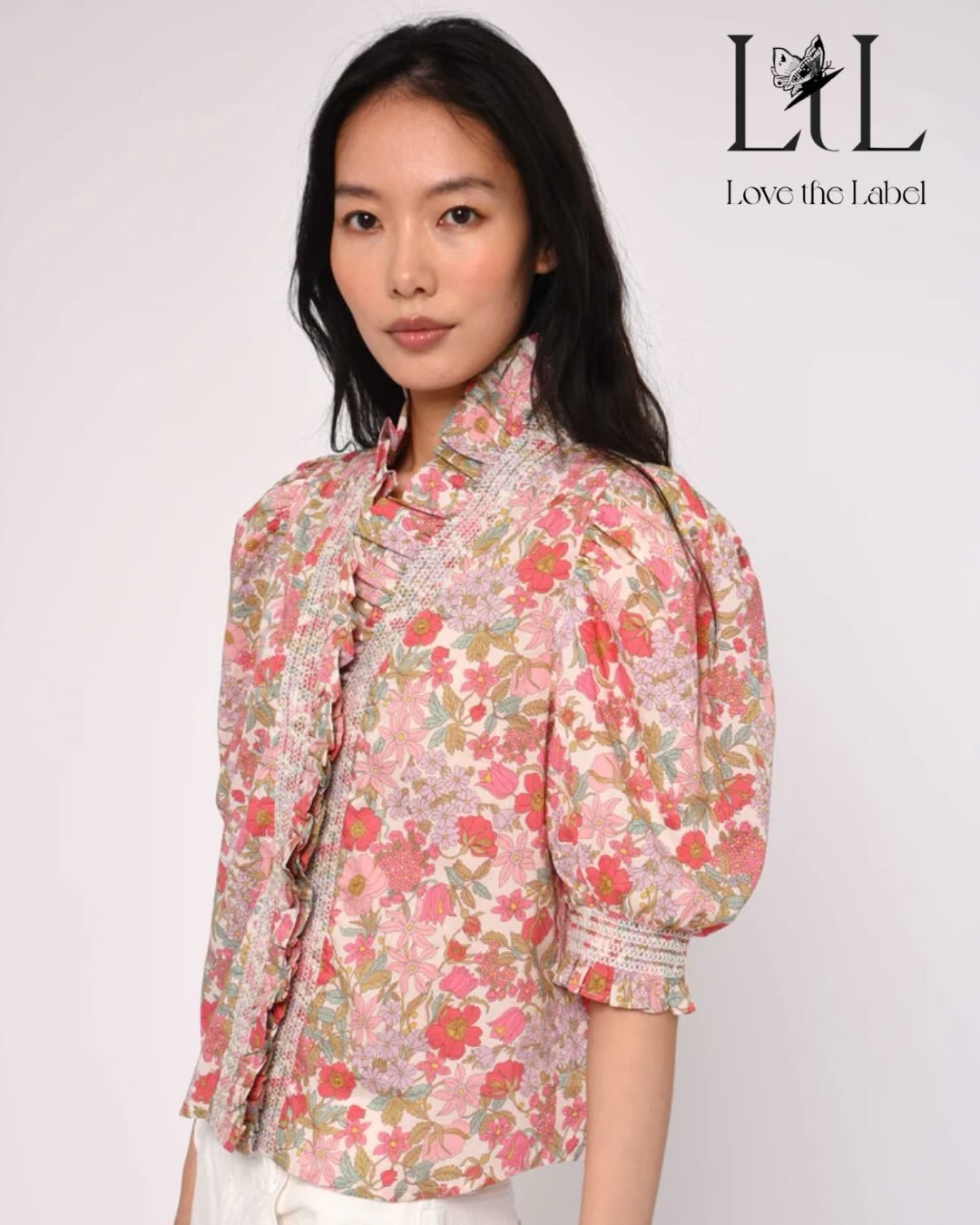 Love The Label - Zuri Top In Clarabell Liberty Print. 100% Cotton.