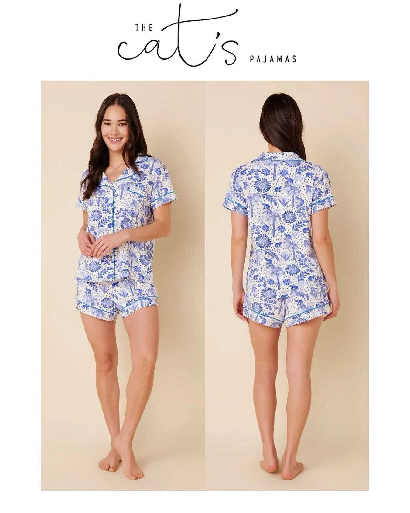 Palmera Pima Knit Short Set From The Cat&rsquo;s Pajamas.