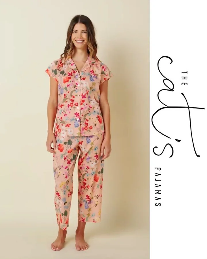 Just In! Strawberry Fields Voile Capri From The Cat&rsquo;s Pajamas. Made From 100% Cotton Voile.